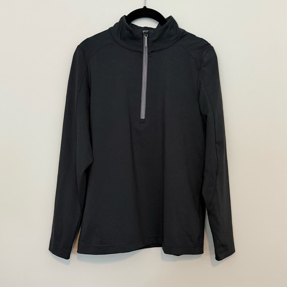 Ping Dark Gray RAGA Long Sleeve Zippered Pullover Top
